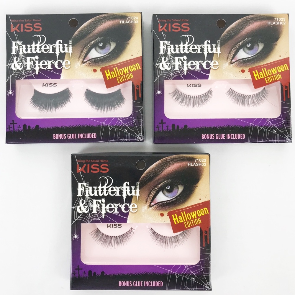 🍍3x KISS Flutterful & Fierce False Eyelashes